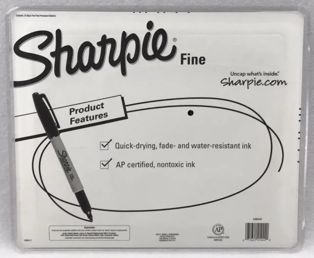 NEW Bulk Pack 24 / 48 / 72 Bulk Pack Sharpie Pen Fine Tip Black Permanent Marker 2