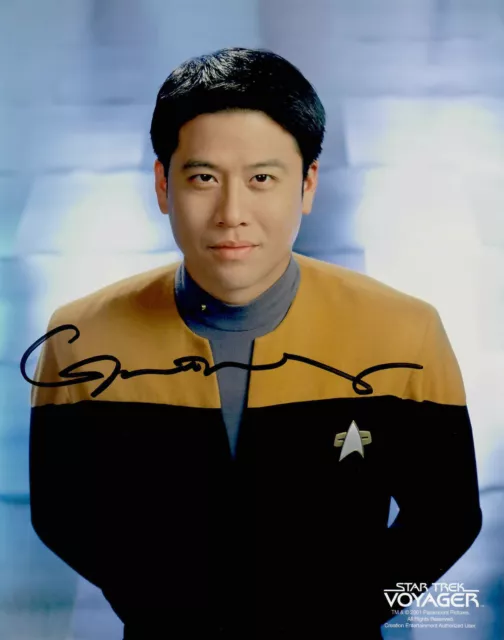 Autografo Originale Garrett Wang di Star Trek, 20x25cm, con Certificato