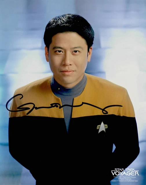Autografo Originale Garrett Wang di Star Trek, 20x25cm, con Certificato