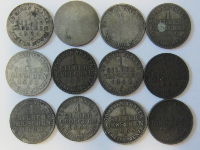 German States (Prussia) twelve silver Groschen Coins