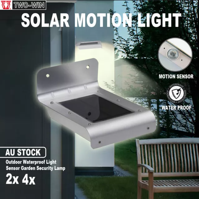 LED Solar Power Motion Sensor Garden Security Lamp Outdoor Walkway Lights