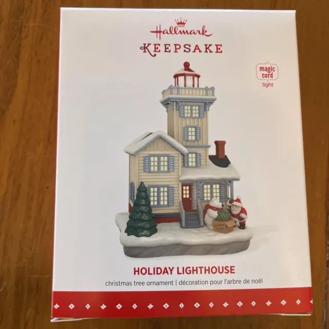 Hallmark Christmas Ornament 2015 HOLIDAY LIGHTHOUSE 4th in Series Magic NEW