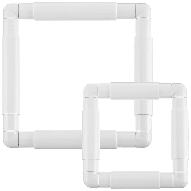 2 piezas Marco Cuadrado Aros de Bordado Q Broches para Marco de Acolchado Aro de Costura, 6 Z6Z8