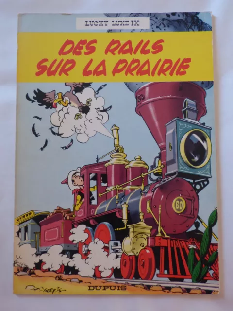 LUCKY LUKE n° 9  DES RAILS SUR LA PRAIRIE  ( 1969 ) REED   TRES BON ETAT