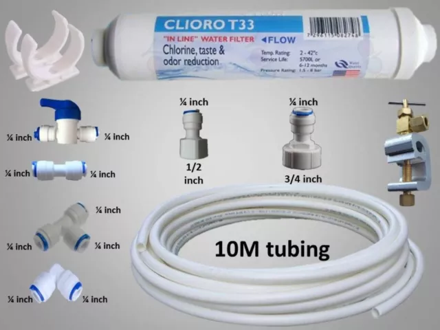 Samsung American/Fridge Freezer Water Filter Connection Plumbing Kit + Tubing