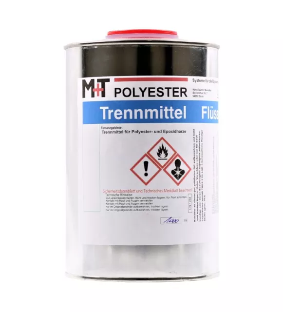 Trennmittel 1 Liter für Metall-, Kunststoff-,Schalungen Polyester Harz Epoxy GFK