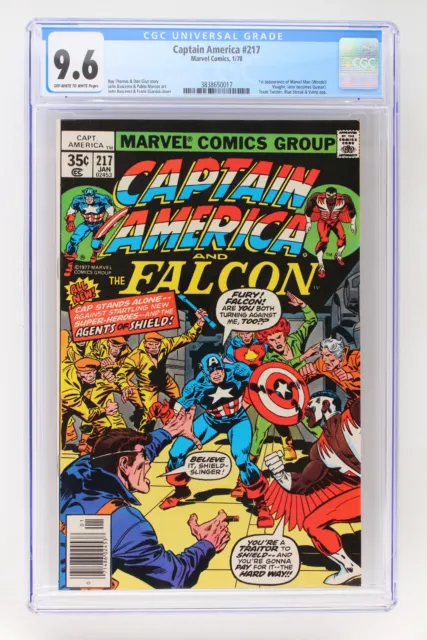 Captain America #217 - Marvel 1978 CGC 9.6 1st Appearance of Marvel Man!
