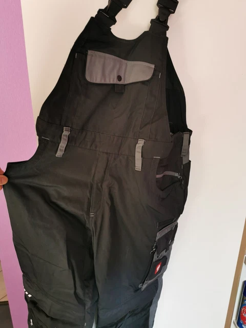 Engelbert Strauss Herren Latzhose e.s Motion Schwarz Gr. 46 Schwarz Arbeitshose
