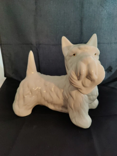 Huge Vintage Ceramic West Highland White Terrier Dog Statue Ornament Figurine