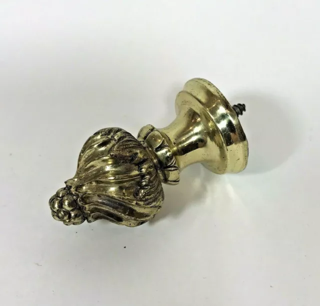 Vintage Cabinet Knob Drawer Pull Handle Brass Flower Shape 1 1/8" Dia