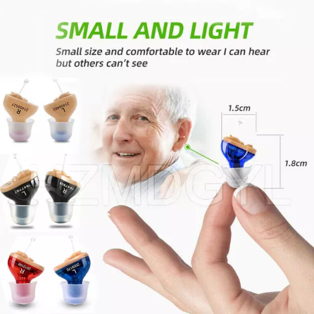 Neu Unsichtbare Mini-Hörgeräte für Senioren Digital In-Ear-Hörverstärker Kit