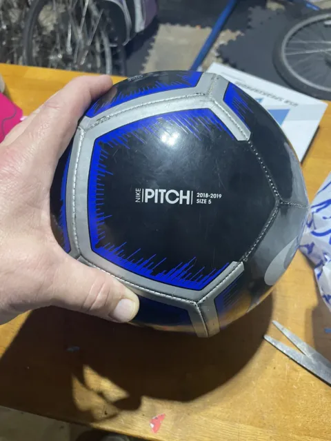 Nike Pitch Training Size 5 Soccer Ball Blue Black