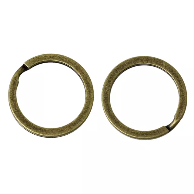 Lot 1 - 3 - 5 - 10 Anneaux Port clé Bronze 20mm Doublé Porte clés Anneaux double 3