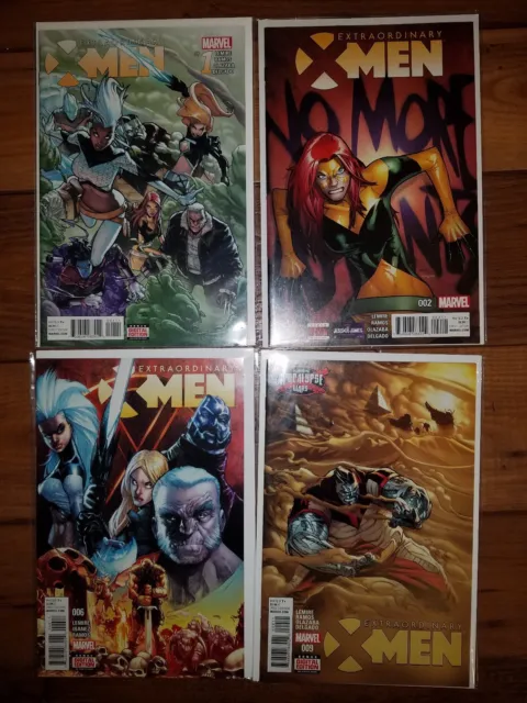 Marvel Comics Lot: Extraordinary X-Men (2015)  #1,2,6,9 - Ramos