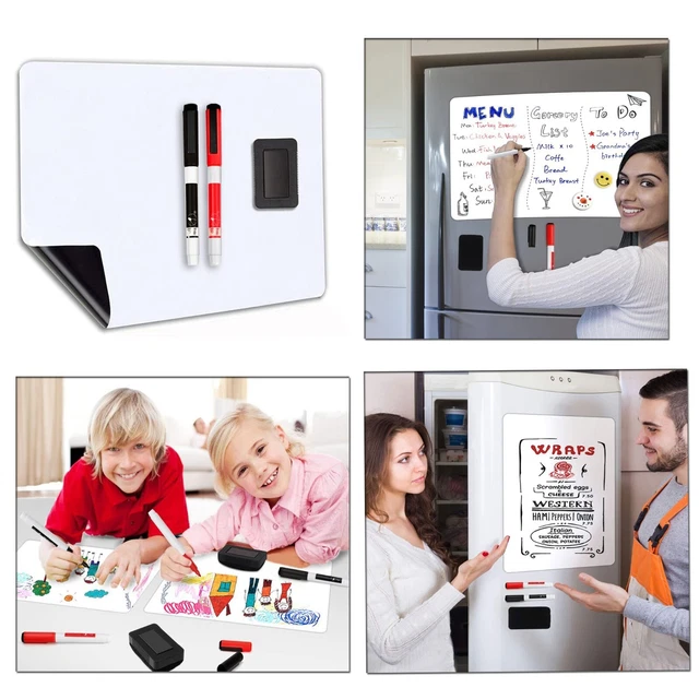 DRY ERASE Board Fridge White Board Sheet 20X13"Easy to Write