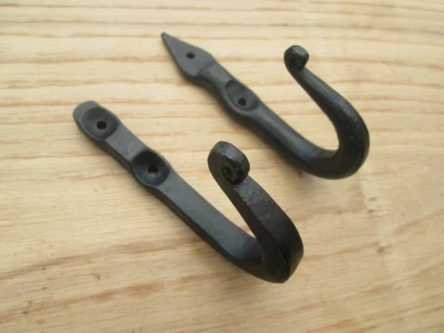Hand Forged Blacksmith Country Kitchen iron pot pan Hanging utility Hooks pegs