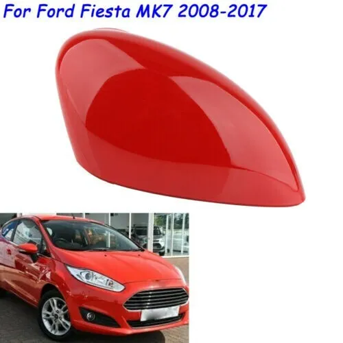 Per Ford Fiesta MK7 2009-2015 Copertura Specchietto Rivestimento GUIDATORE Anteriore ROSSO REC