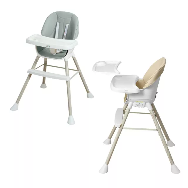 Baby Vivo Trona de bebe Silla para Niños con Bandeja Bebés de Altura Regulable