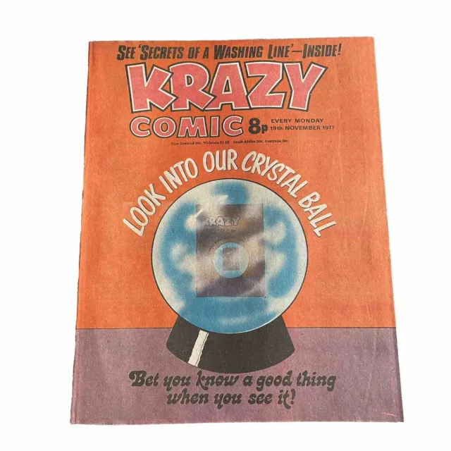 Krazy Comic - 19th November 1977 Look Into Our Crystal Ball