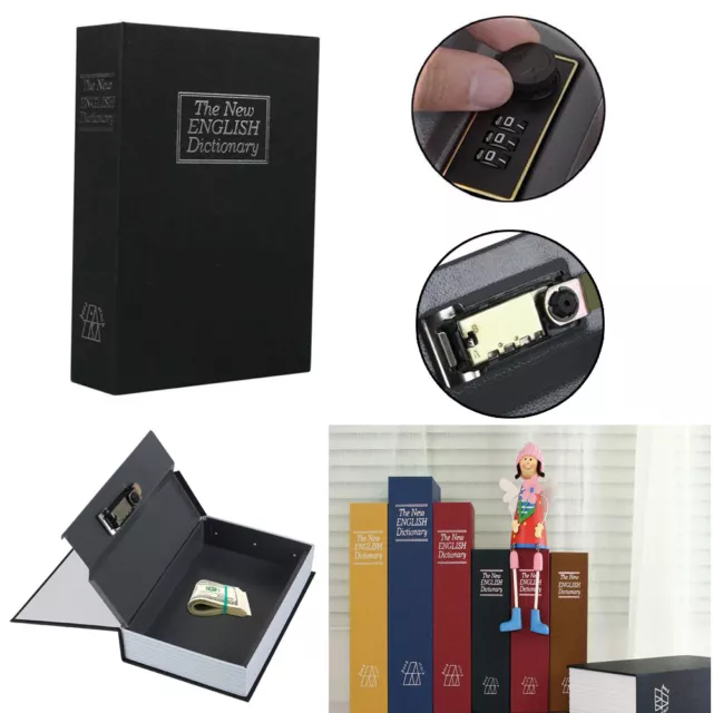 2 x Dictionary Book Safe Diversion Secret Hidden Security Booksafe Password Lock