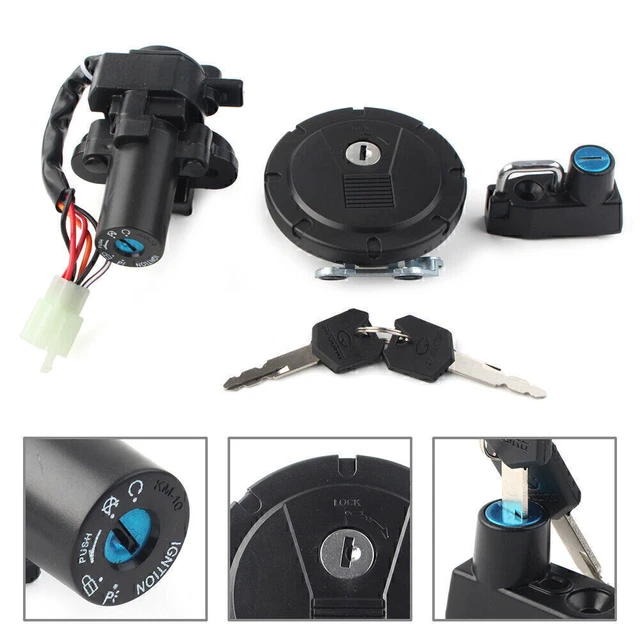 Kawasaki KLR650 Ignition Key Switch with Fuel Gas Cap Lock Kit