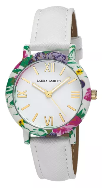 Laura Ashley Women's Floral Bezel Watch For Parts and Repair (Dead Battery)