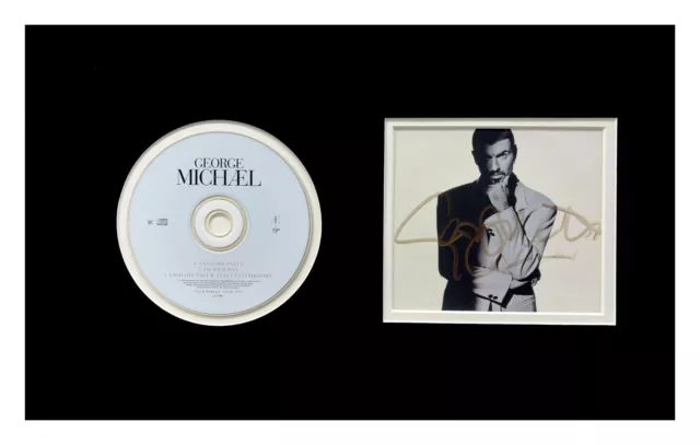 George Michael Signed CD Cover Museum Framed Ready to Display