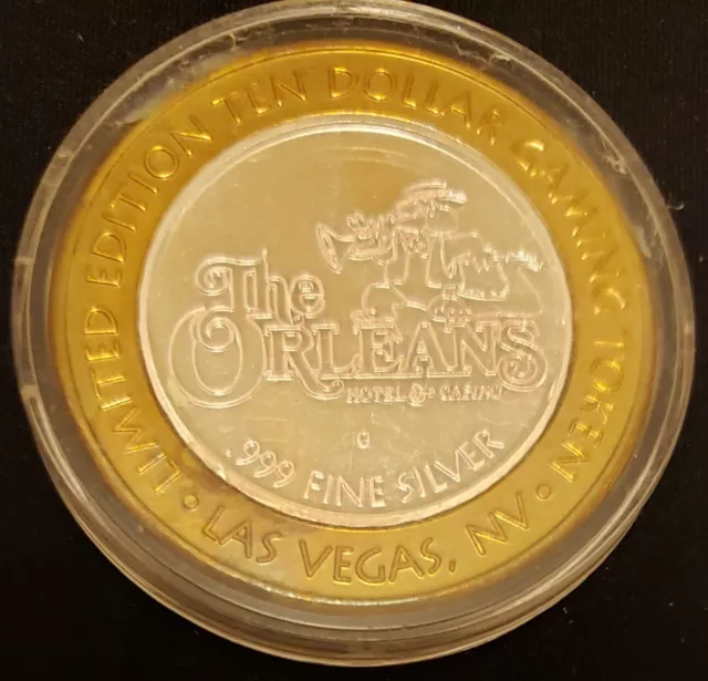 The Orleans Casino $10 Gaming Token Limited Edition/.999 Fine Silver