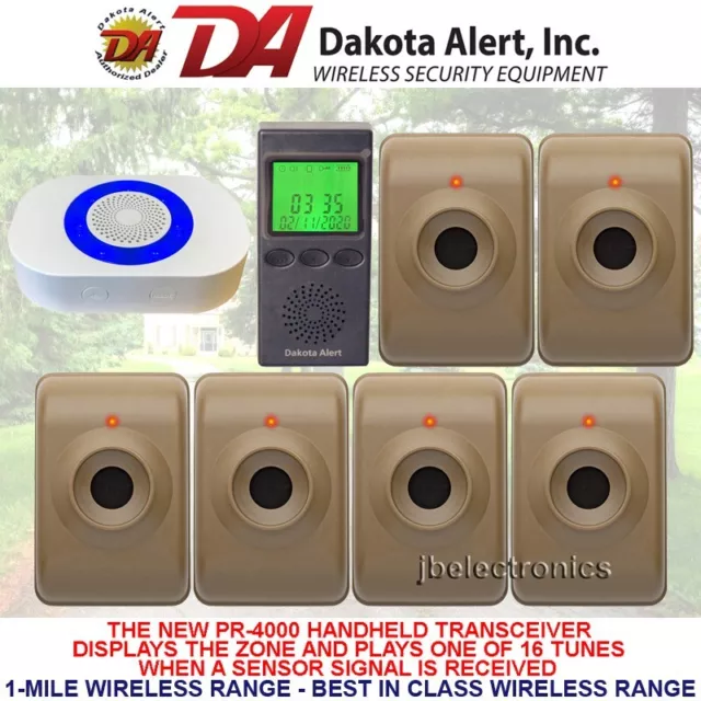 Dakota Alert Dcma-4K Plus+Mtpr-4000 Wireless Alarm System - 6 Sensors