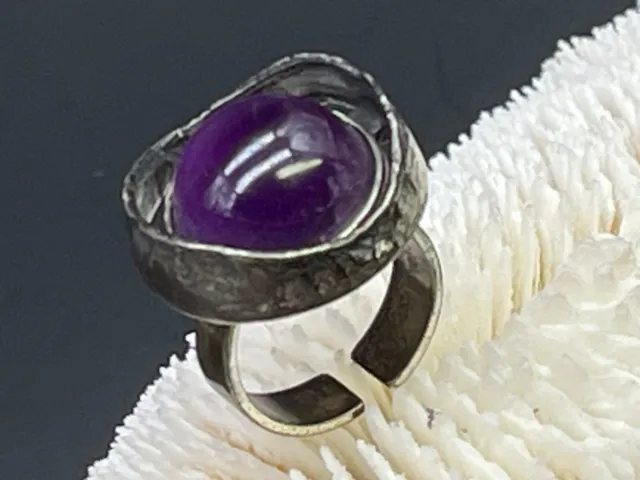 wunderschöner Perli Ring Silber 835 Amethyst  punziert Perli 3