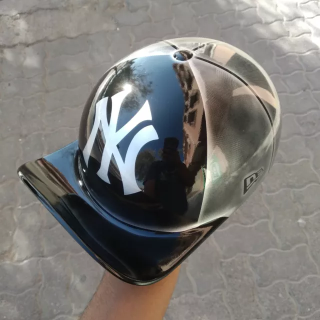 Custom Motorcycle Helmet Baseball Cap fiberglass silver black HD free shipping
