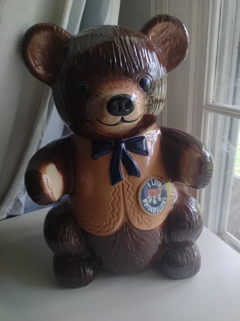 Vintage 1982 Kraft "I Love Marshmallows" Bear cookie jar Regal China  T. Bear