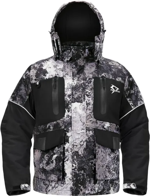 Chaqueta de Pesca en Hielo Piscifun, Flotante Impermeable Aislada Adulto Mediano Camuflaje