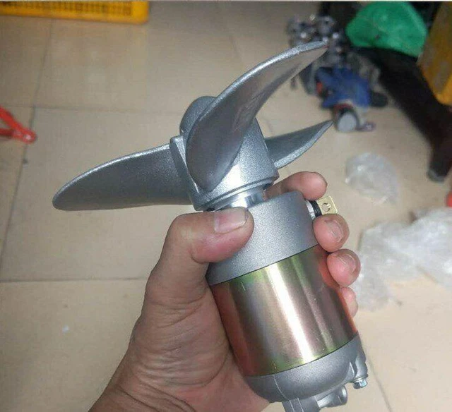DIY Suspended Propeller Inflatable Boat 12V  Outboard Underwater Motor Propeller