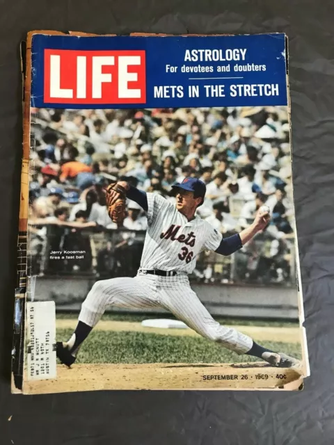 1969 Life Magazine Jerry Koosman New York Mets "Miracle Mets" Life Magazine