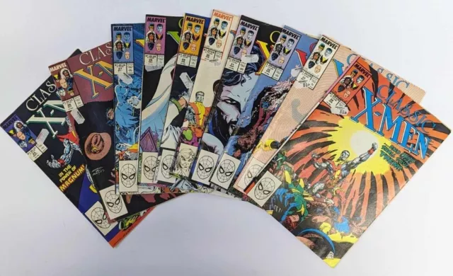 Classic X-Men #25-#34, x10 Comic-Bundle, 1989, Marvel Comics