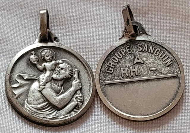 Médaille Groupe Sanguin AB RH+ Plaquée Or - Marque RHESOR, 18mm, Modèle Déposé (occasion)