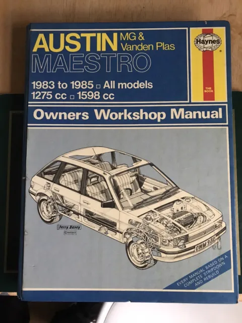 Haynes Austin Maestro 1983-1985 / All Models / Owners Workshop Manual 922