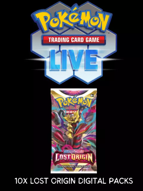 10x Lost Origin - Pokemon PTCGO Live TCG Booster Digital Pack ONLINE Bulk Lot