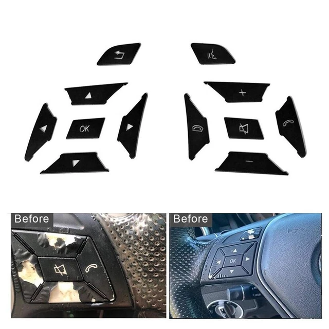 Roue Bouton Housse Bordure 1 Set ABS Noir Décoration Direction Roue Boutons