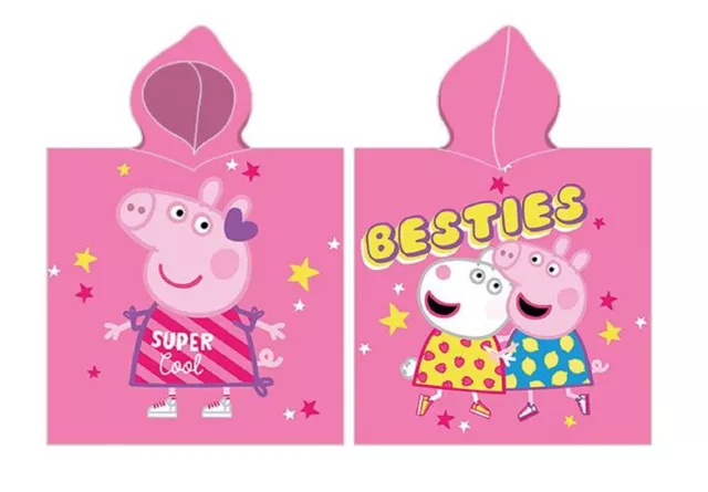 Peppa Cochon Poncho de Bain Avec Capuche 55 x 110cm