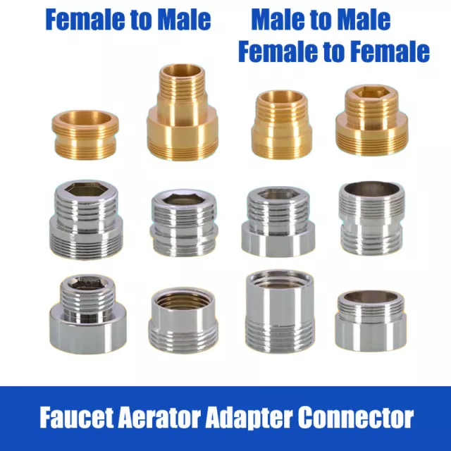 Faucet Aerator Adapter Connector Tap Fitting Connector 20 22 24mm Male & Female