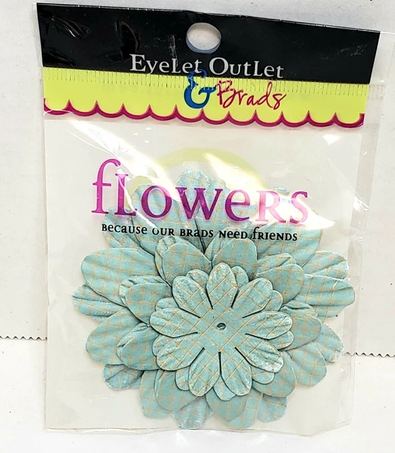 Salida de ojales y brads flores amarillas de 40 piezas