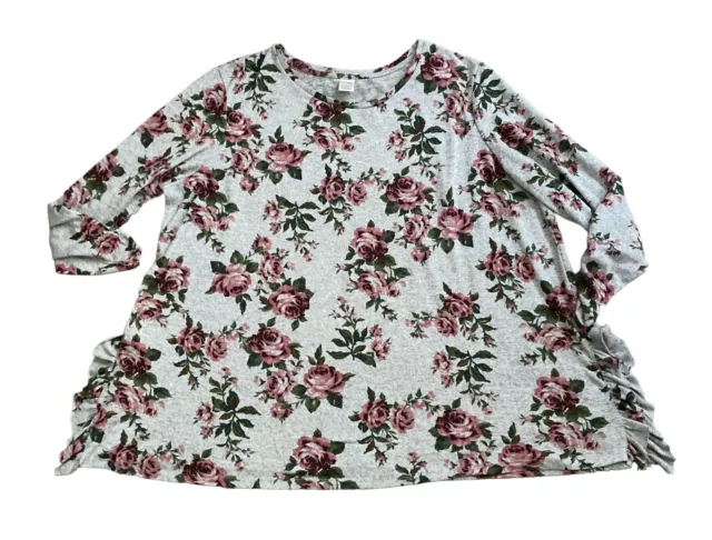 TERRA & SKY Womens Plus Size 3X T-Shirt Top Black White Striped Pima Cotton  S/S £11.83 - PicClick UK