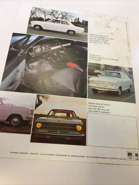 Vauxhall GM Kadett Xe Prospectus Brochure Fold Advertising Automobile 2