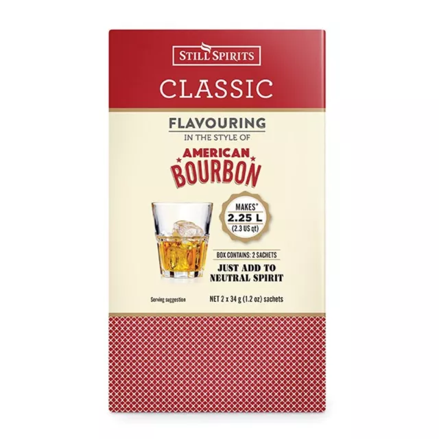 Still Spirits Classic American Bourbon Essences - 2 Sachets - Makes 2.25L Spirit