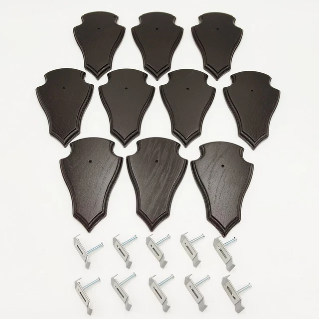 10 Pieza Escudo de Trofeo Af 19CM X 11CM Encaje Oscuro Con 10 X Ganchos