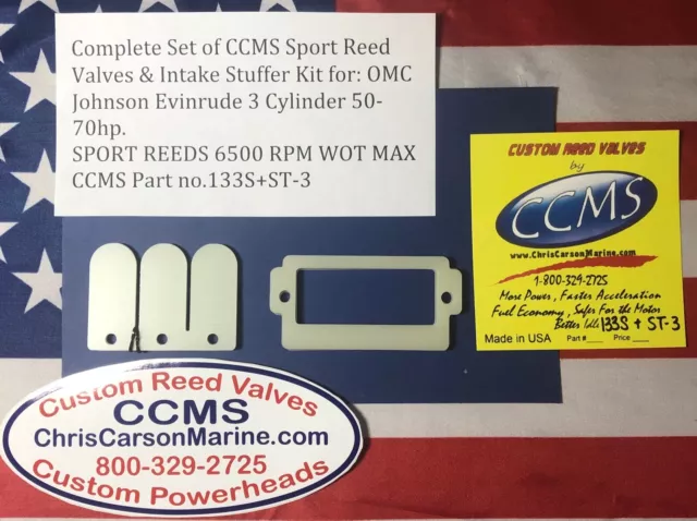 CCMS OMC Johnson Evinrude Sport Reeds & Intake Stuffer Kit 50-75hp