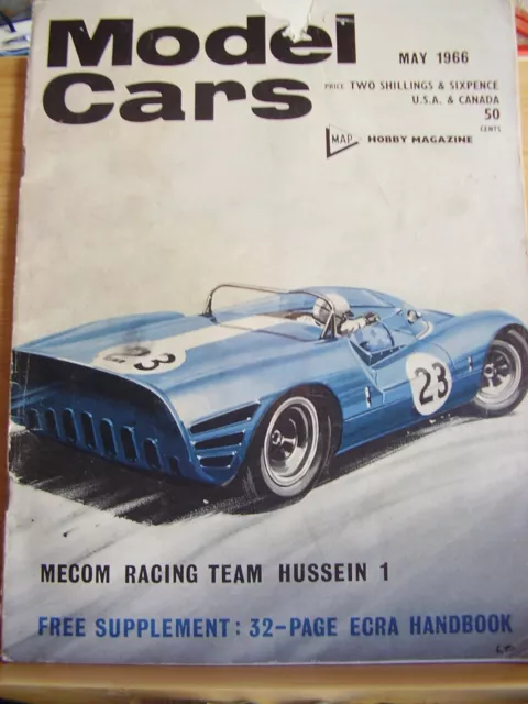 Model Cars Magazine May 1966 Slot Racing Mecom Racing Jensen Special Fmrtg 500