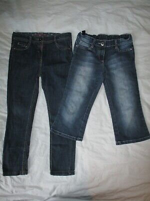NEXT Girls Jeans Bundle: 2 Pair Blue Skinny and Cropped Age 8 Years